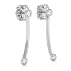 The Mingled Earrings - Double Rounds - 18K / Platinum