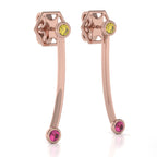 The Mingled Earrings - Double Rounds - 18K / Platinum