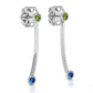 The Mingled Earrings - Double Rounds - 18K / Platinum