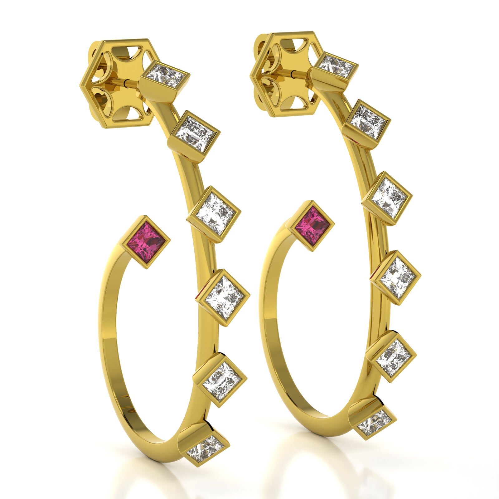 The Mingled Princesses Earrings - Large Size - 18K / Platinum