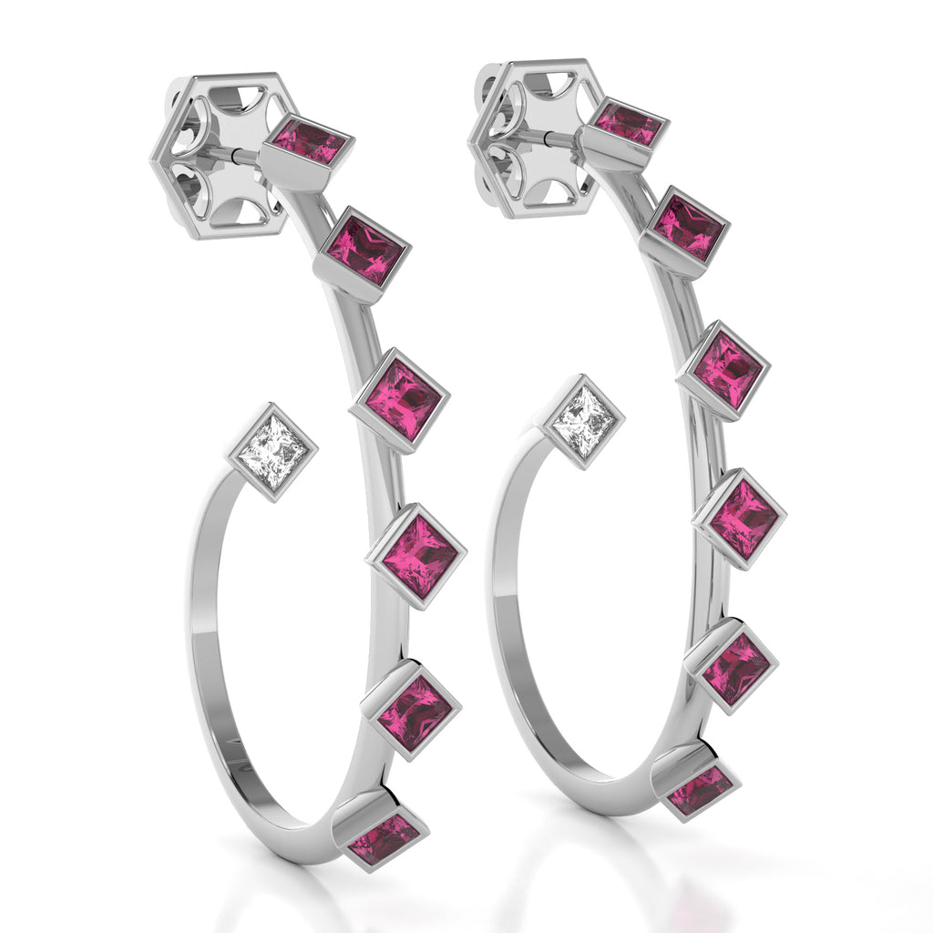 The Mingled Princesses Earrings - Large Size - 18K / Platinum