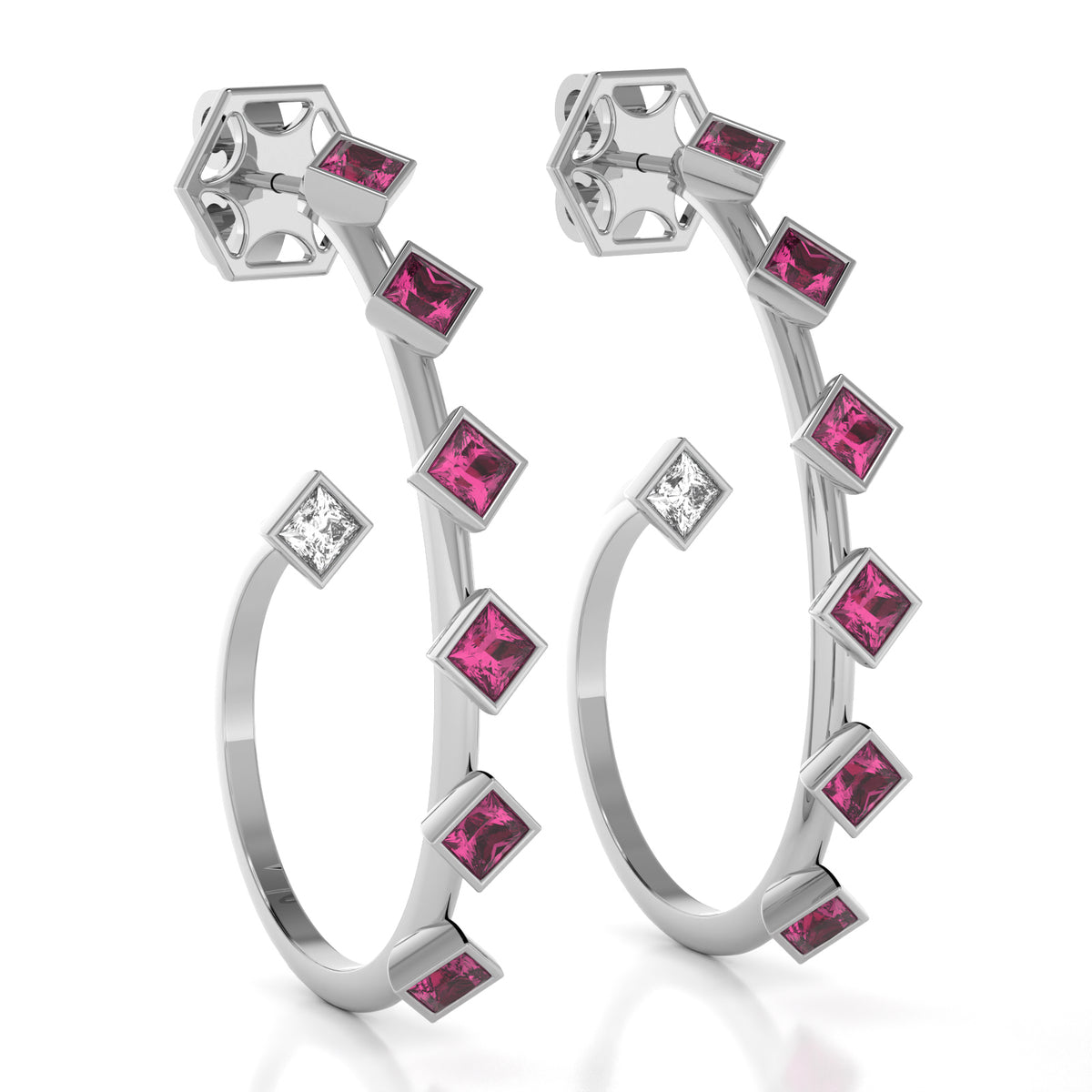 The Mingled Princesses Earrings - Large Size - 18K / Platinum