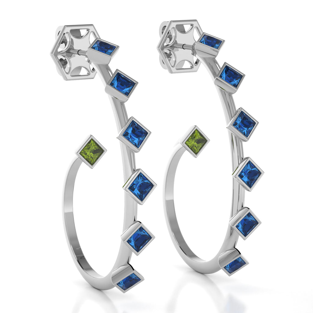 The Mingled Princesses Earrings - Large Size - 18K / Platinum