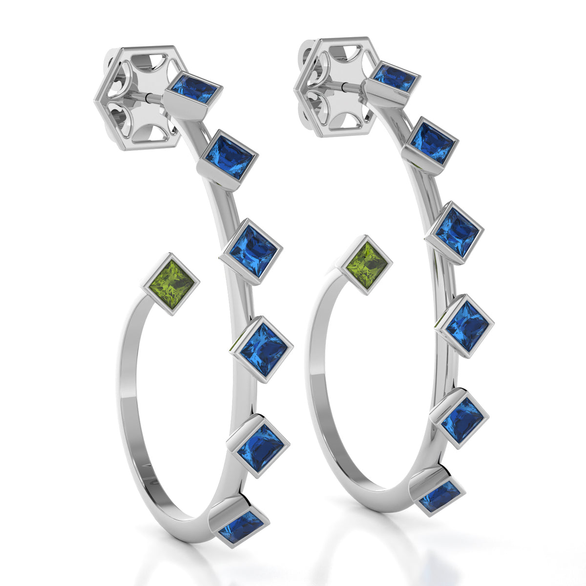 The Mingled Princesses Earrings - Large Size - 18K / Platinum