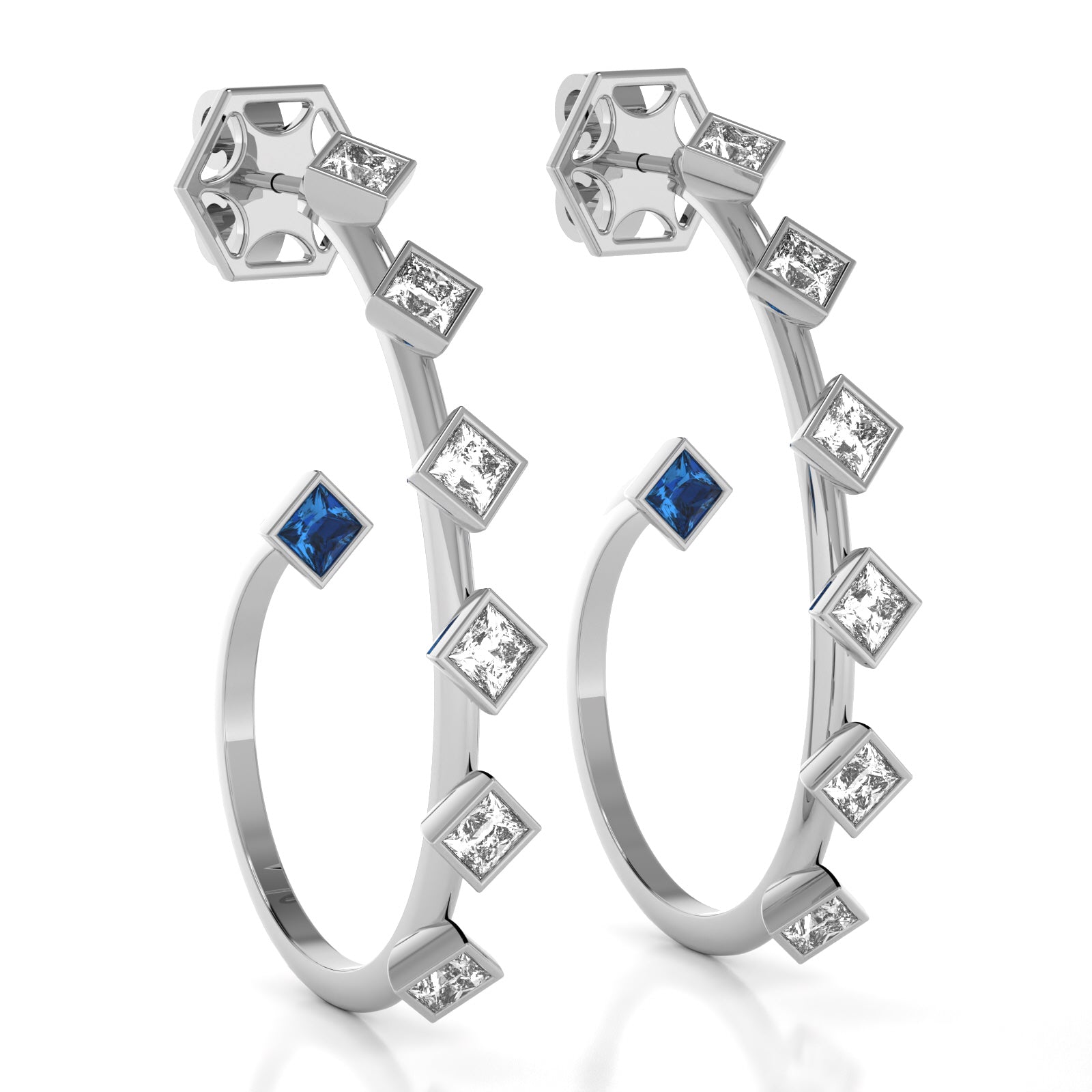 The Mingled Princesses Earrings - Large Size - 18K / Platinum