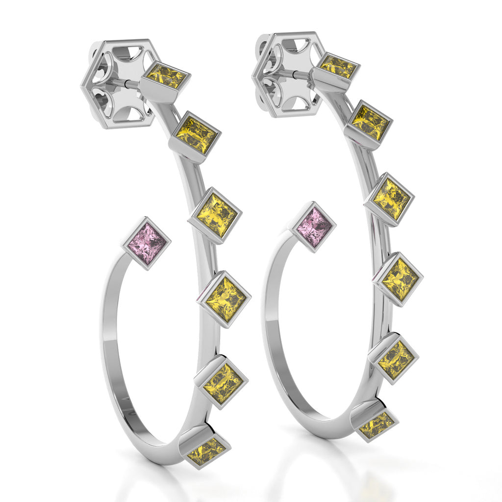 The Mingled Princesses Earrings - Large Size - 18K / Platinum