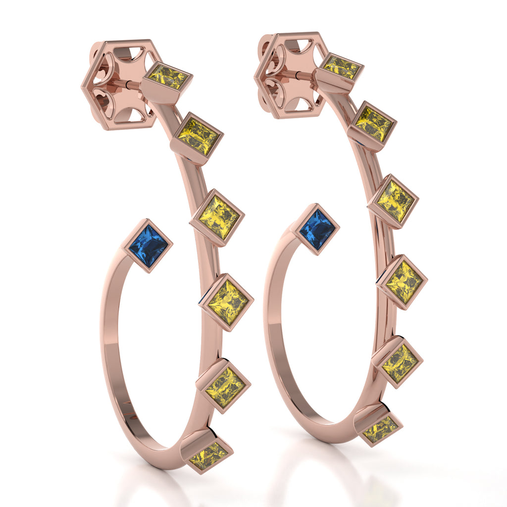 The Mingled Princesses Earrings - Large Size - 18K / Platinum