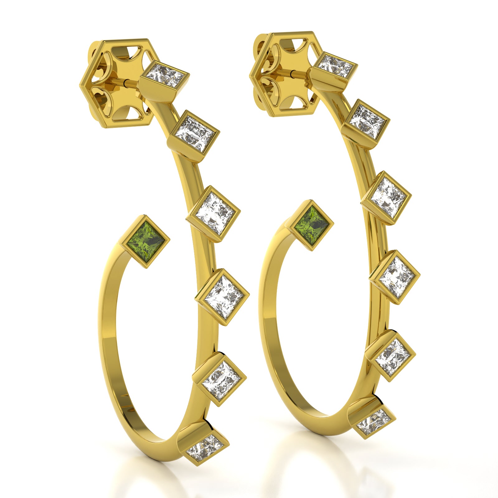The Mingled Princesses Earrings - Large Size - 18K / Platinum