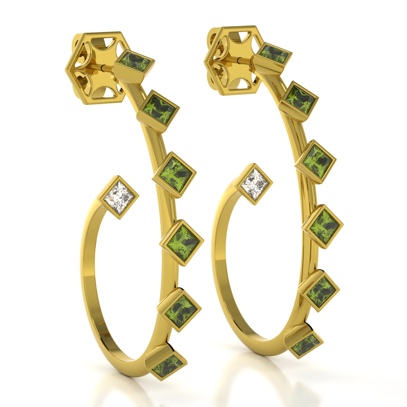 The Mingled Princesses Earrings - Large Size - 18K / Platinum