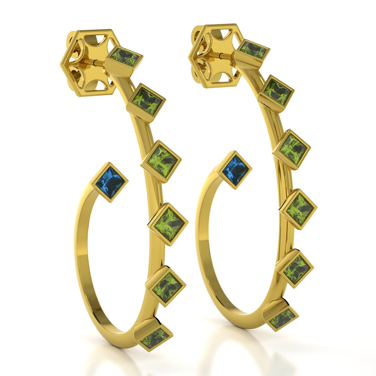 The Mingled Princesses Earrings - Large Size - 18K / Platinum
