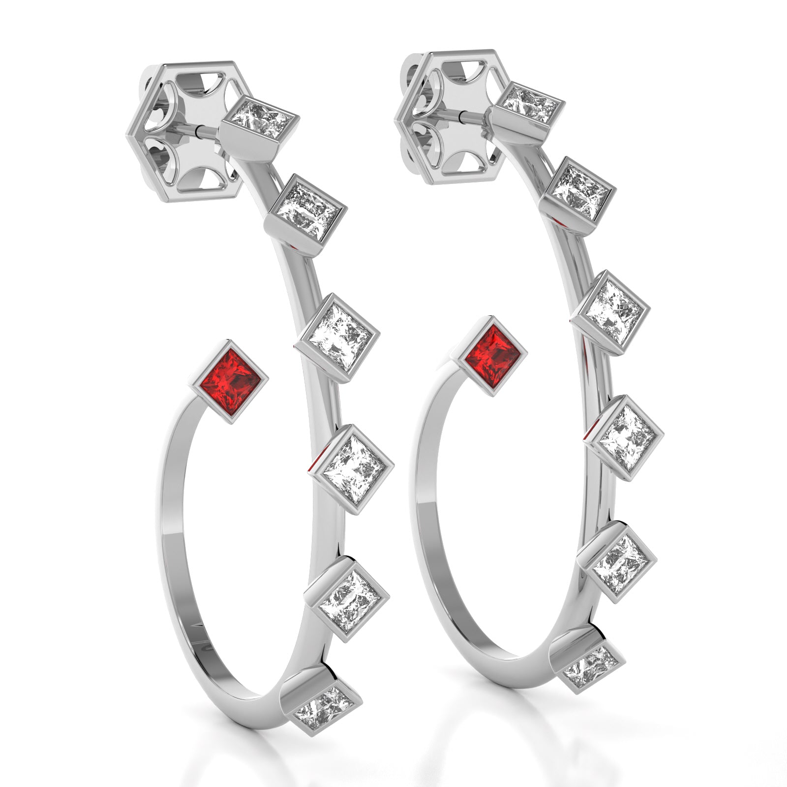 The Mingled Princesses Earrings - Large Size - 18K / Platinum