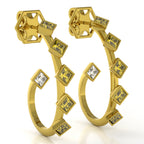 The Mingled Princesses Earrings - Medium Size - 18K / Platinum