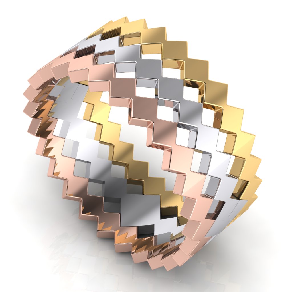 Stackable Quad Rings - Set of Three Rings - Natural Diamonds - Triad