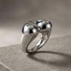 The Bust Ring - Breast Ring with Natural Diamonds or Natural Rubies