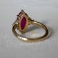 Natural Ruby 3.0ct Marquise Ring - Natural Diamond Accent - July Birthstone