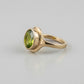 2.5ct Oval Peridot Signet Ring - Natural Stone - August Birthstone