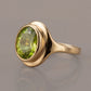 2.5ct Oval Peridot Signet Ring - Natural Stone - August Birthstone