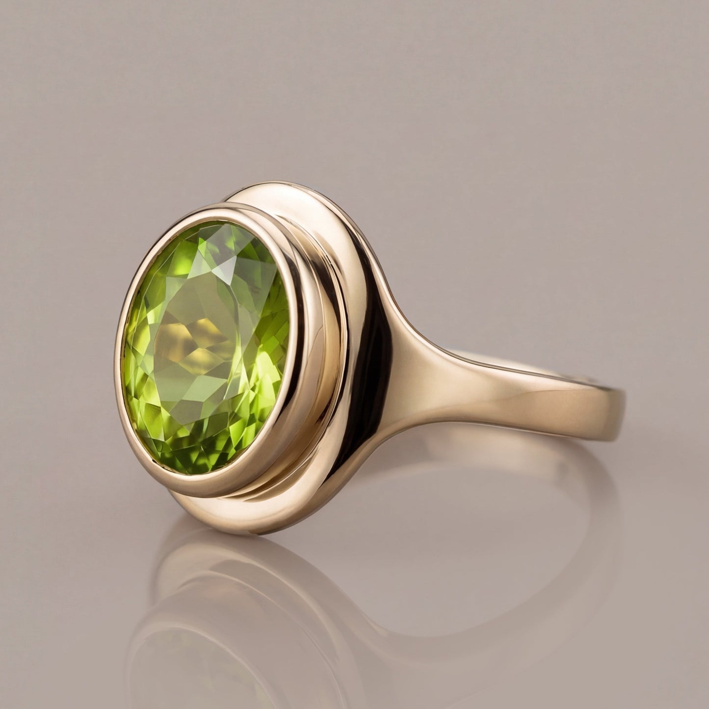 2.5ct Oval Amethyst Signet Ring - Natural Stone - February Birthstone