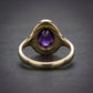 2.5ct Oval Amethyst Signet Ring - Natural Stone - February Birthstone