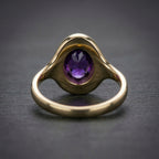 2.5ct Oval Amethyst Signet Ring - Natural Stone - February Birthstone