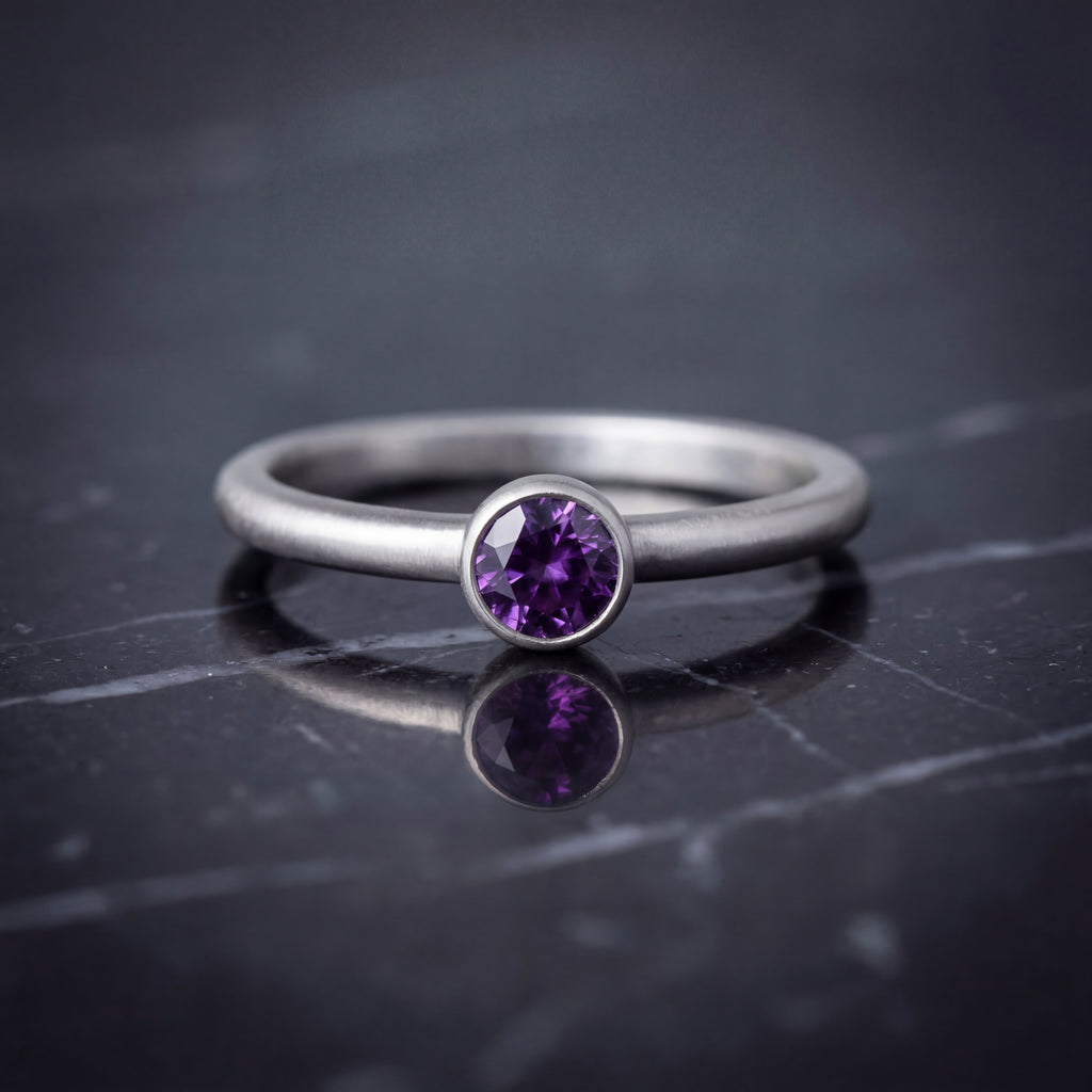 Peridot Solitaire Ring - Natural Stone - August Birthstone