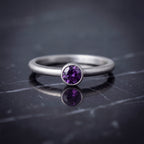 Peridot Solitaire Ring - Natural Stone - August Birthstone