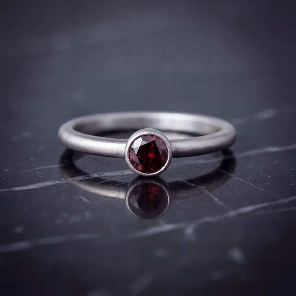 Peridot Solitaire Ring - Natural Stone - August Birthstone