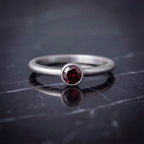 Peridot Solitaire Ring - Natural Stone - August Birthstone