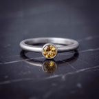 Peridot Solitaire Ring - Natural Stone - August Birthstone