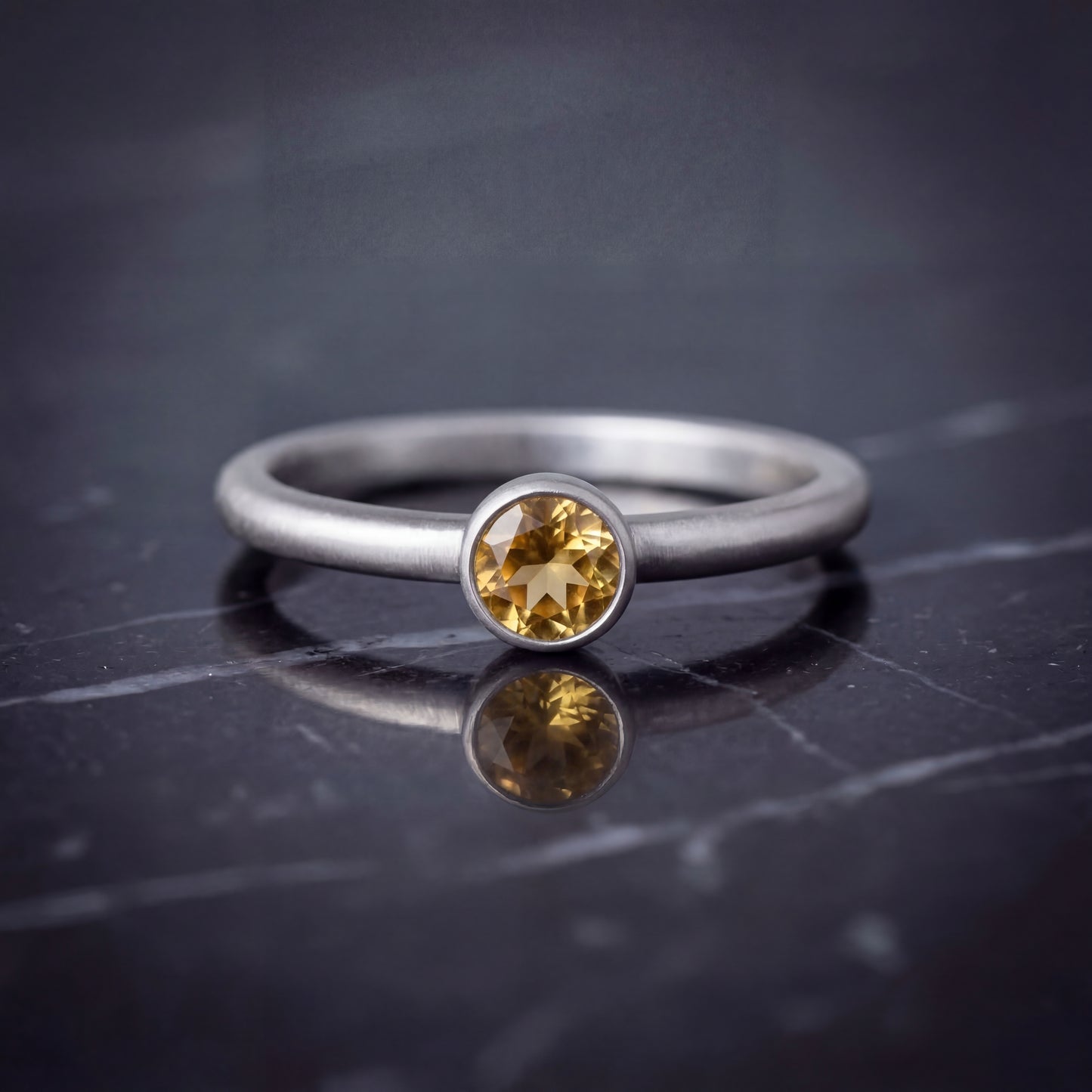 Peridot Solitaire Ring - Natural Stone - August Birthstone