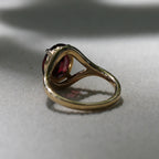 2.5ct Oval Garnet Split Shank Ring - Natural Stone - January Birthstone