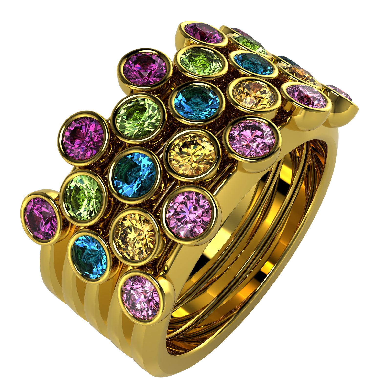 The Mingled Rounds - 18K / Platinum