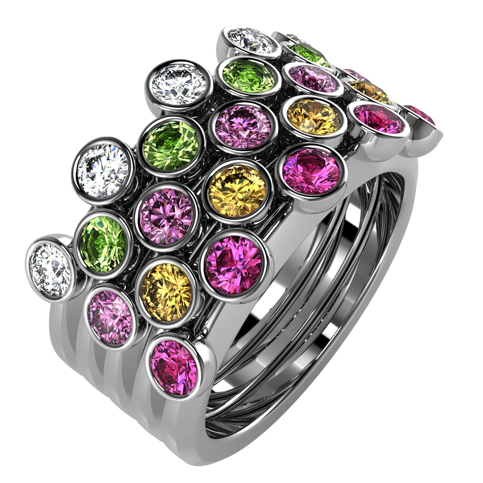 The Mingled Rounds - 18K / Platinum