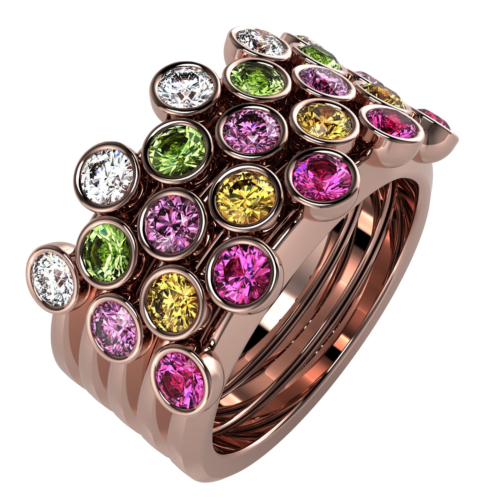 The Mingled Rounds - 18K / Platinum