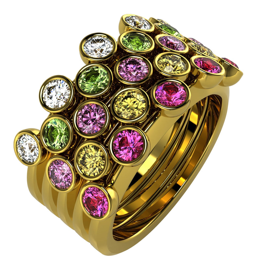 The Mingled Rounds - 18K / Platinum