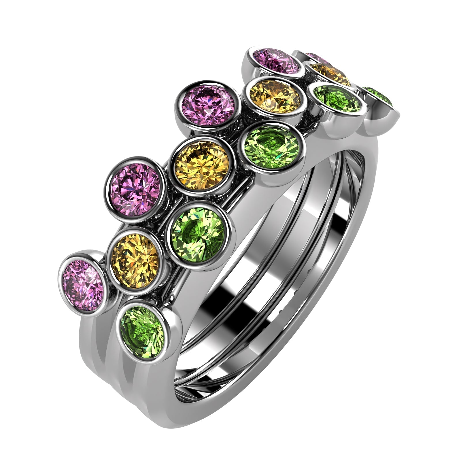 The Mingled Rounds - 18K / Platinum