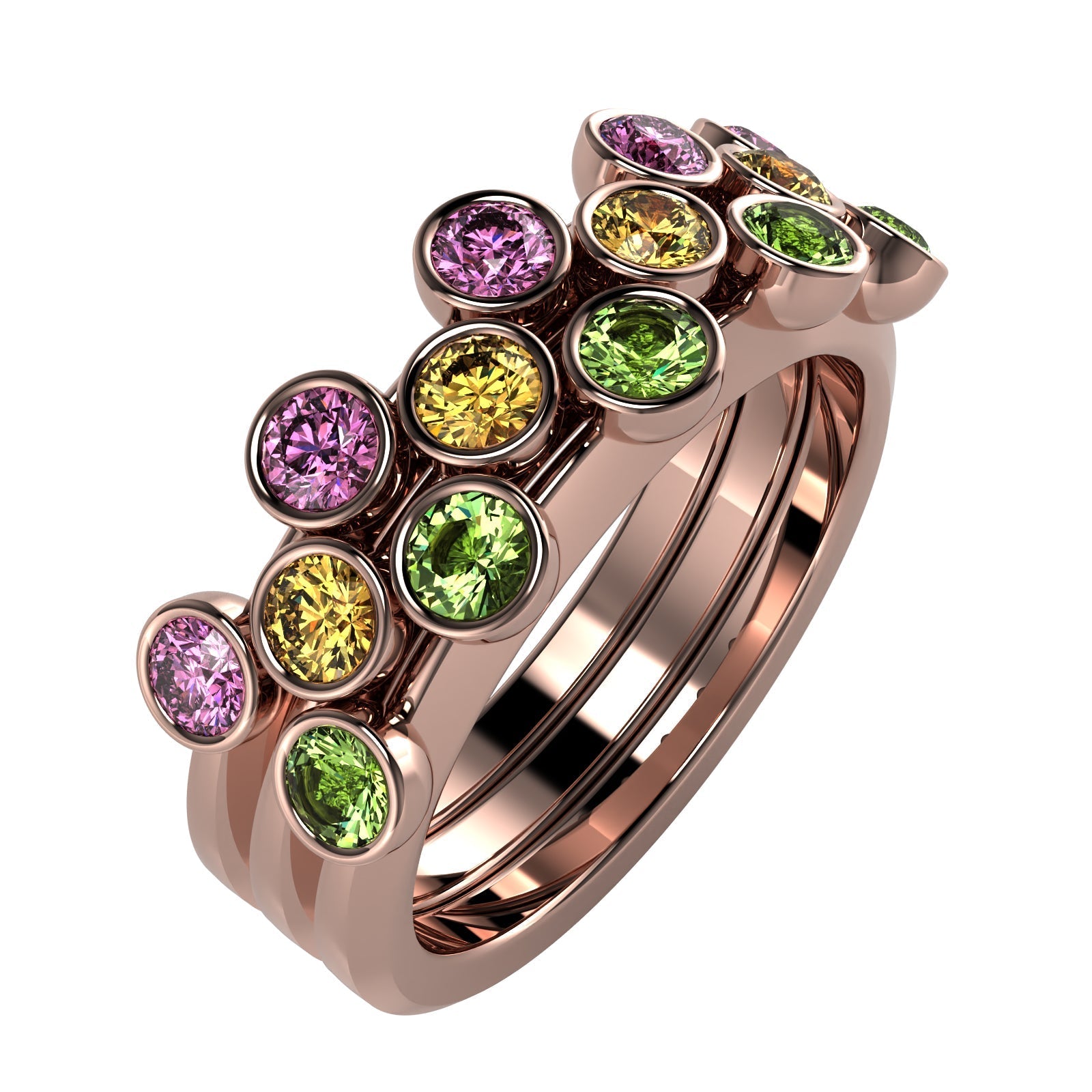 The Mingled Rounds - 18K / Platinum