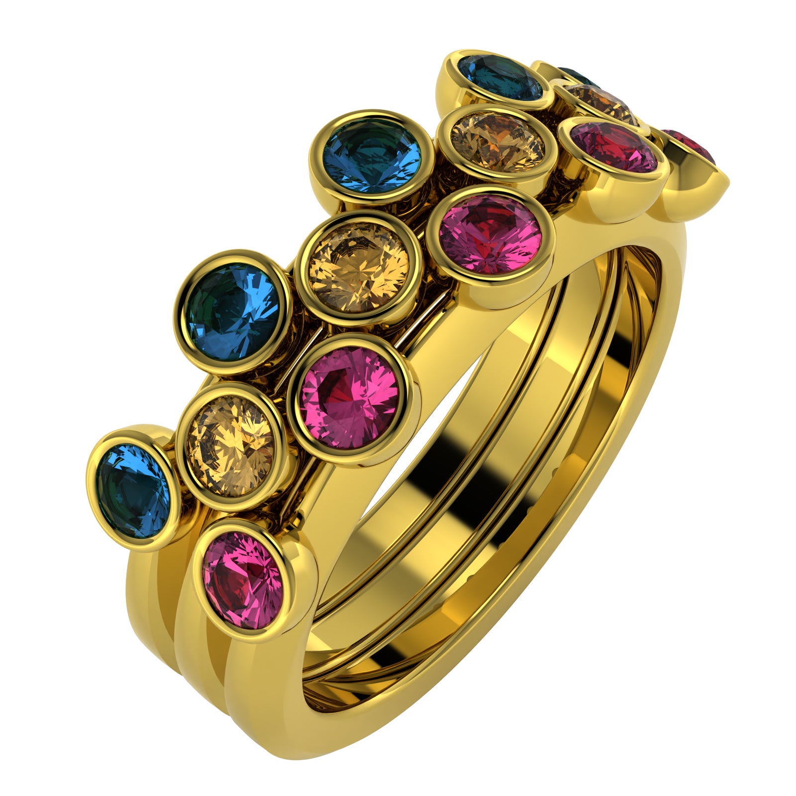 The Mingled Rounds - 18K / Platinum