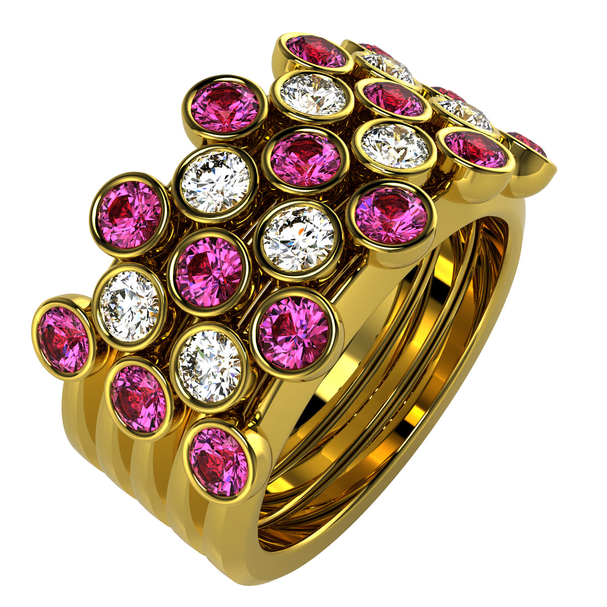 The Mingled Rounds - 18K / Platinum