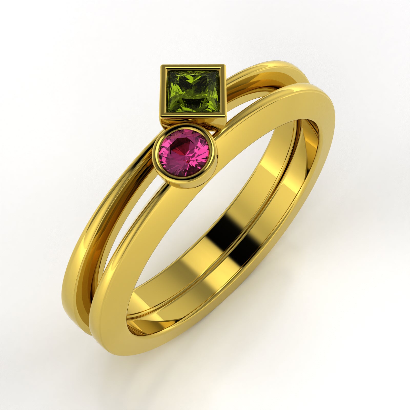 The Mingled Princesses - Single Stone - 18K / Platinum