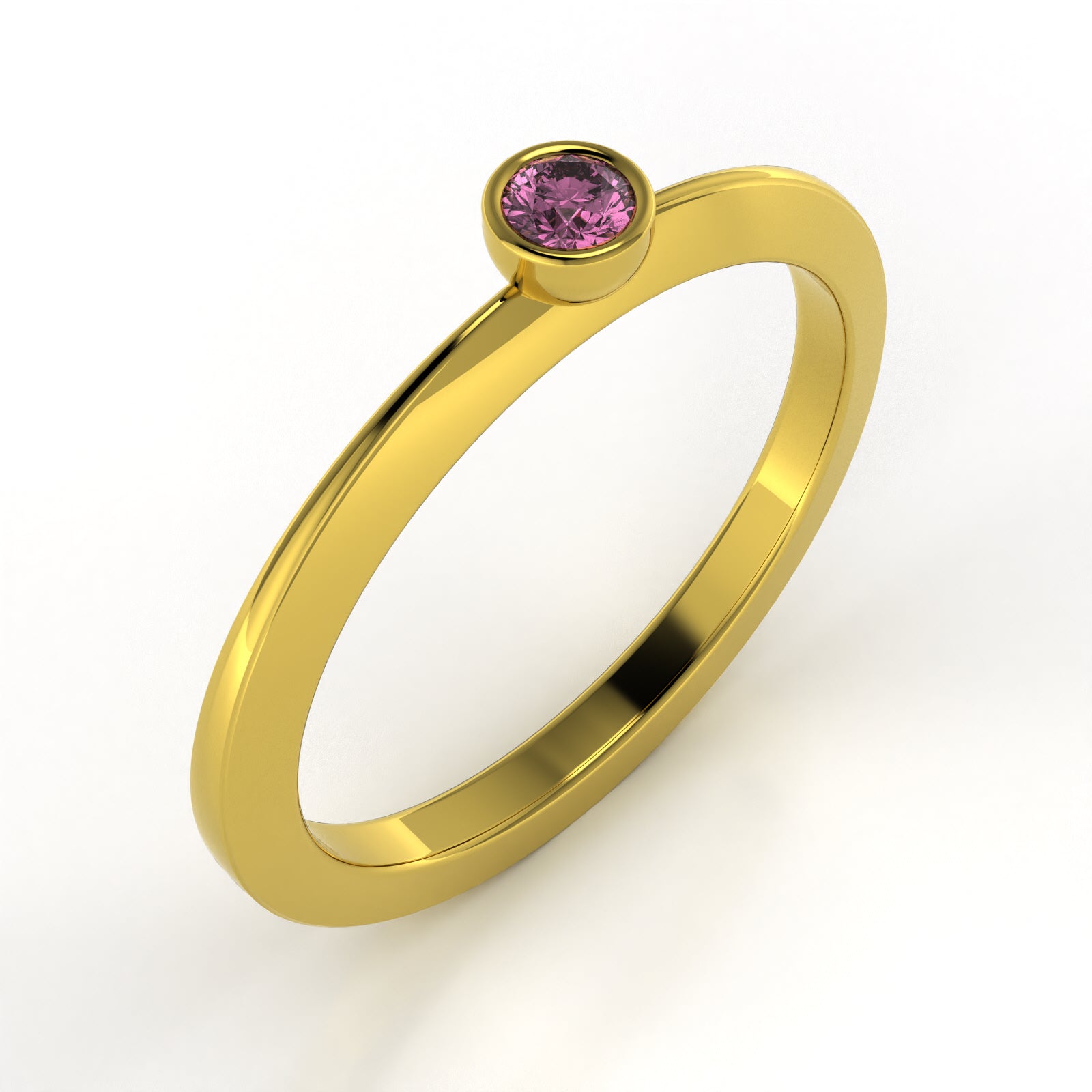 The Mingled Rounds - Single Stone - 18K / Platinum