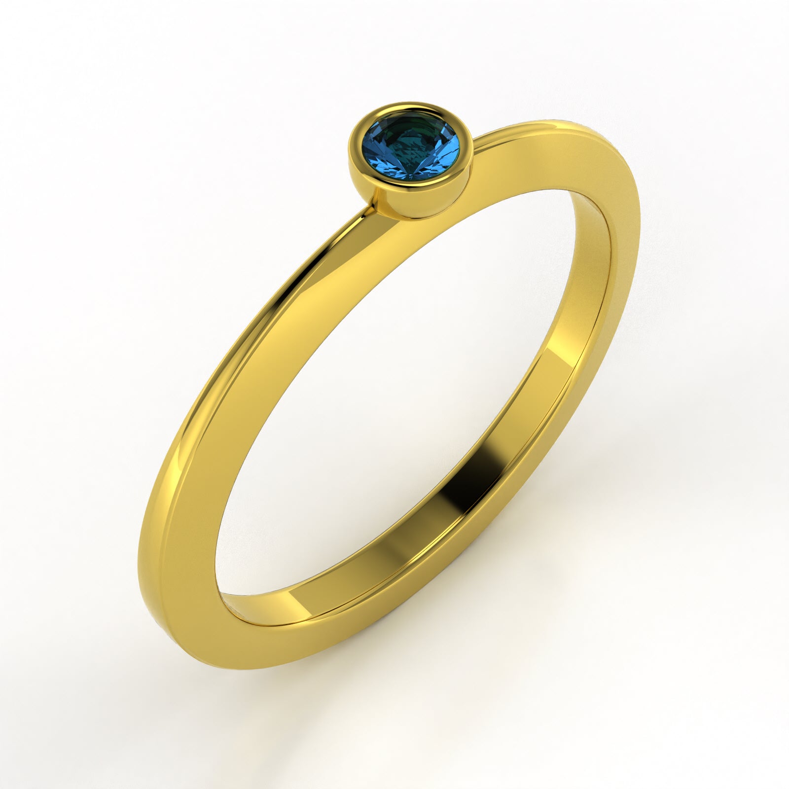 The Mingled Rounds - Single Stone - 18K / Platinum