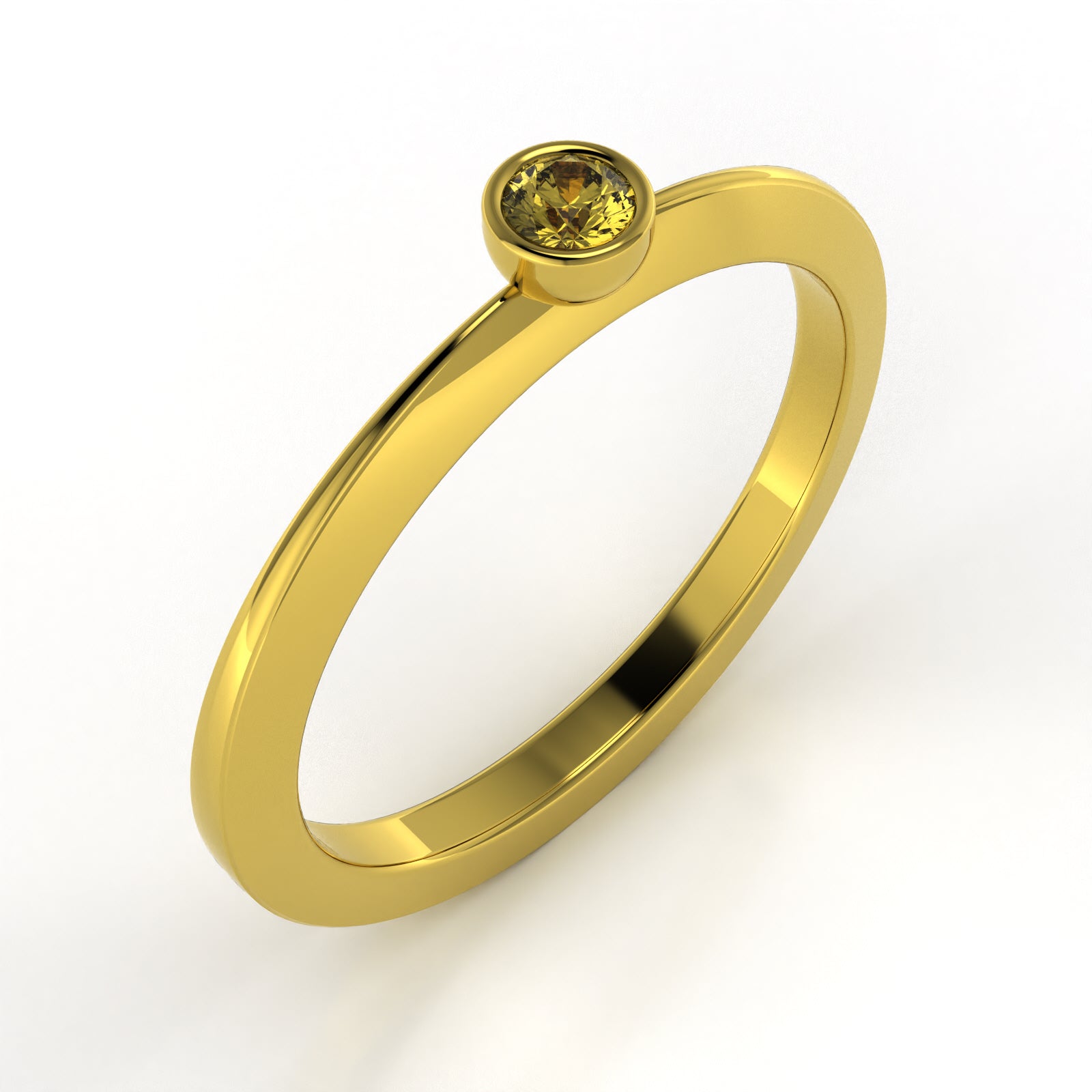 The Mingled Rounds - Single Stone - 18K / Platinum