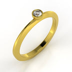 The Mingled Rounds - Single Stone - 18K / Platinum