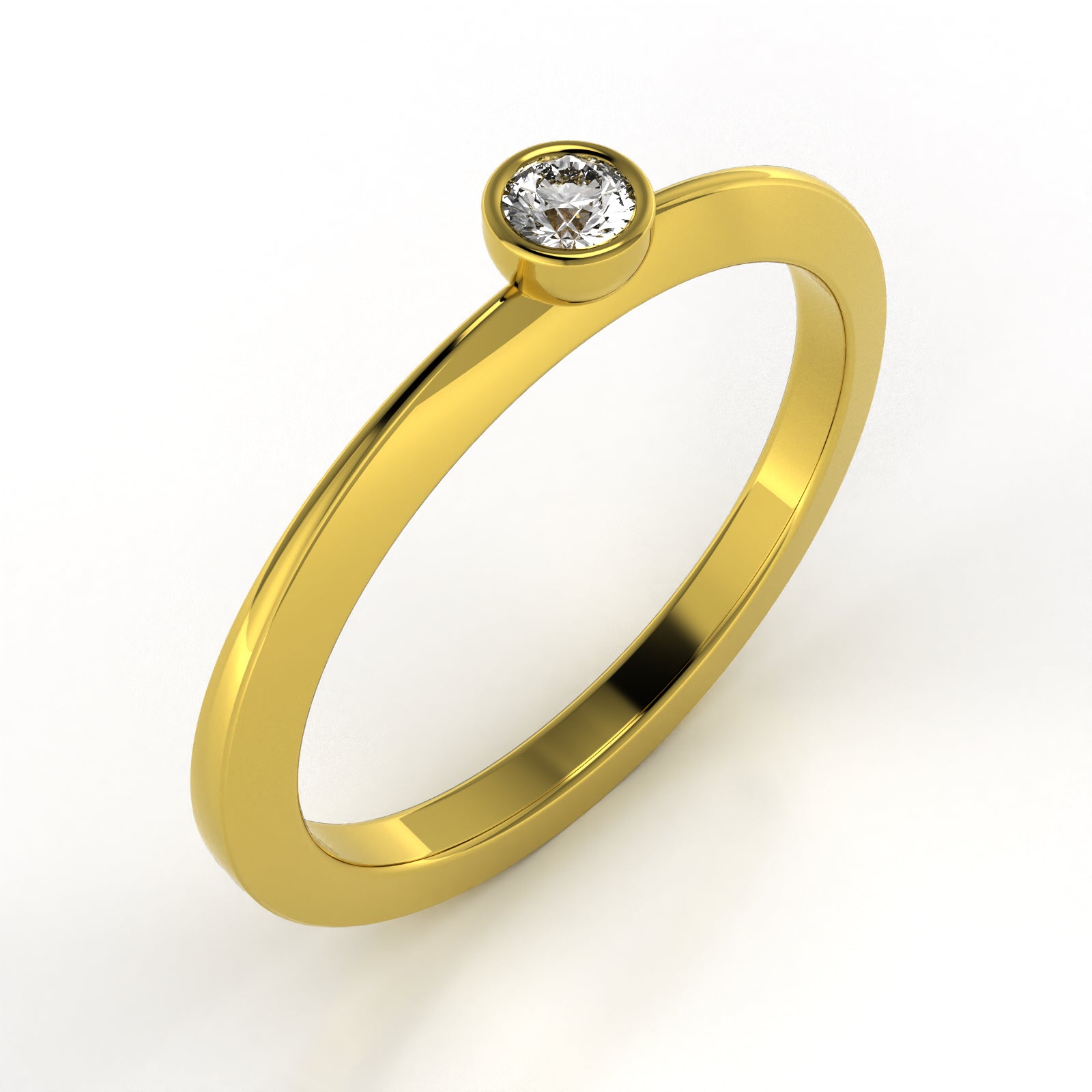 The Mingled Rounds - Single Stone - 18K / Platinum