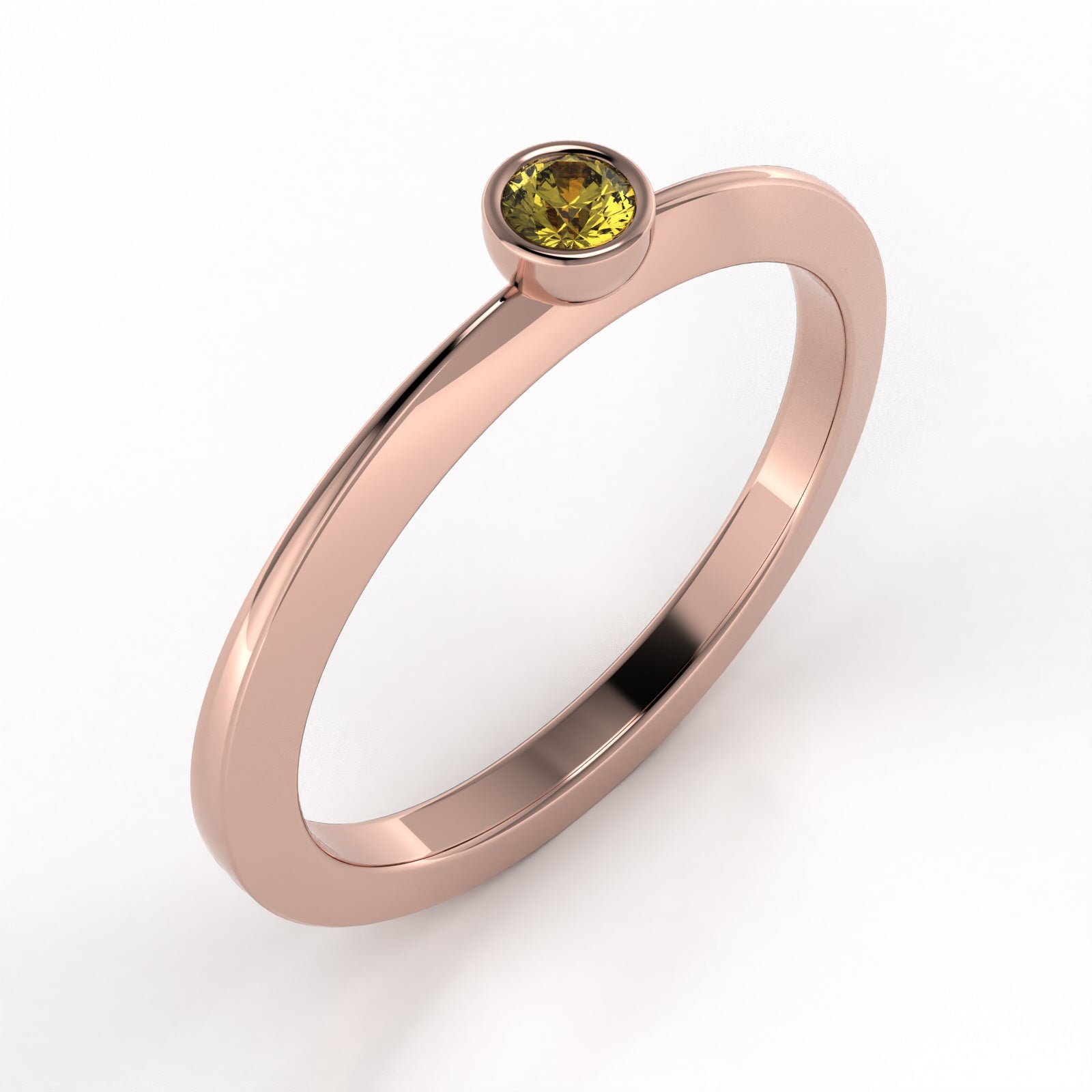 The Mingled Rounds - Single Stone - 18K / Platinum