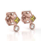 The Mingled Princesses Earrings - Studs - 18K / Platinum