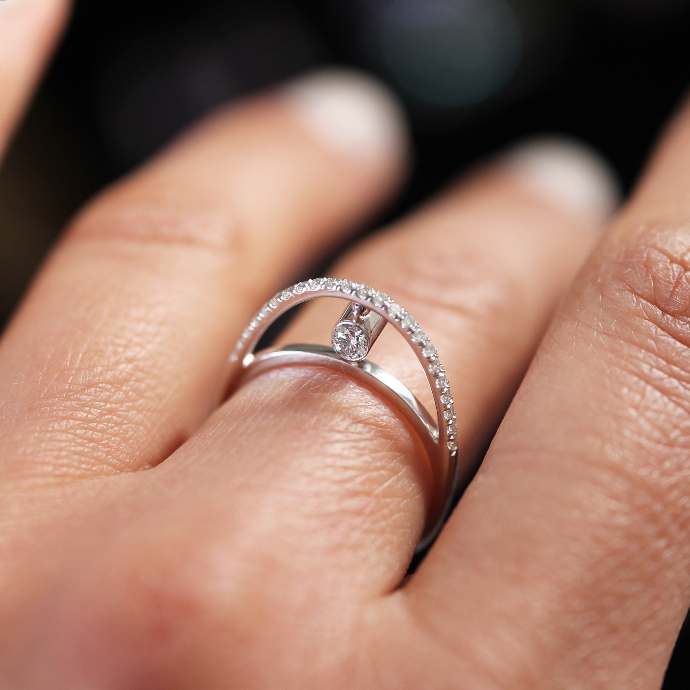 Dangling Gemstones Ring