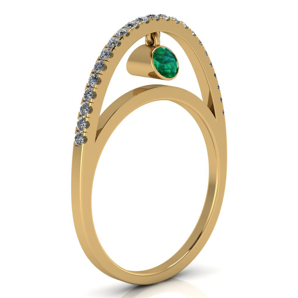 Dangling Gemstones Ring