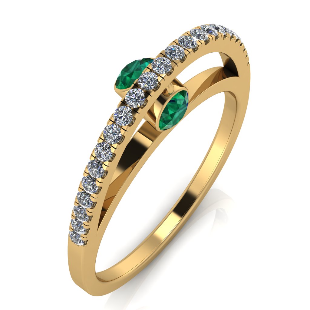 Dangling Gemstones Ring